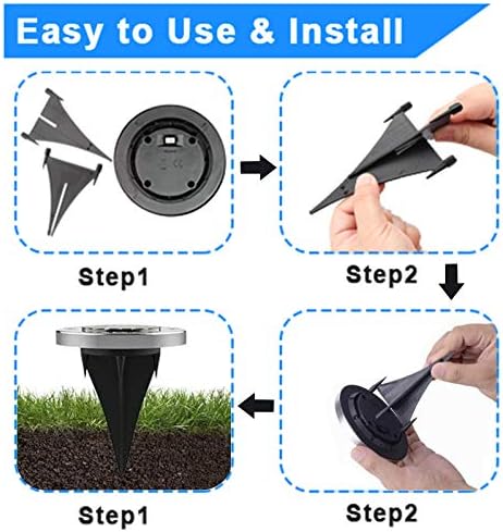 4.6 Inch Diameter Solar Ground Lights, Waterproof Solar Garden Lights, Outdoor Garden Waterproof Bright in-Ground Light, Landscape Lighting for Pathway,Yard,Lawn,Patio,Walkway (16 Pack White Light) - Image 5
