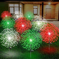 Tujoe 9 Pcs Christmas Solar Firework Stake Lights 180 LED 8 Modes Solar Waterproof LED Sparkler Lights Outdoor Decoration for Garden Patio Yard Pathway Walkway Lawn (Red Green White) by Tujoe