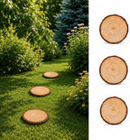 KESYOO 3-Piece Wood Garden Stepping Stones for Outdoor Walkways and Yards - Image 6