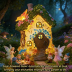 fairy garden house,fairy house,8 in,fairy garden accessories,solar powered - Image 3