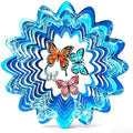 3D Kinetic Wind Spinner 12 Inch Mandala Hanging Metal Wind Spinner for Yard Patio Garden Outdoor Decor(Mandala Butterfly) by EUNOGO