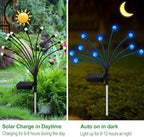Kohlrabi Solar Garden Lights Outdoor, 10 Pack 80 LED Blue Firefly Lights Waterproof, Sway by Wind, Solar Wind Swaying Light for Yard Patio Backyard Garden Planter Flower Bed Pathway Decoration - Image 3