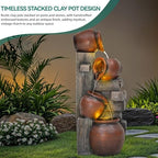 AUTODAYA 31.5" H Outdoor Water Fountain with LED Lights - Image 5