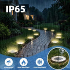 Peasur 5.18 inch Solar Ground Lights Outdoor,12LED 3CCT 2Brightness 1200mAh Battery,IP65 Waterproof and ABS One-Piece Anti-Rust Housing Garden Lights for Pathway Lawn Yard Driveway Landscape 4 Pack - Image 5