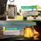 TomCare Solar Lanterns Outdoor, Flickering Flame Hanging Lights, 4 Pack - Image 4