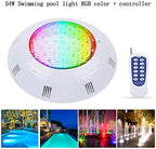 LOYALHEARTDY 12V 54W Color Changing Led Pool Light, 11.6 inch Submersible Led Light Underwater Pool Lights with Remote Controller Pond Light Swimming Pool Lights for Inground Pool IP68 Waterproof - Image 3