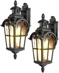 DEWENWILS Motion Sensor Outdoor Wall Lights 2-Pack Dusk to Dawn Black by DEWENWILS