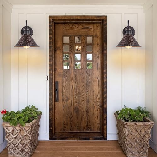 Tarentlight Gooseneck Outdoor Wall Sconce 1-Light E26 Socket Farmhouse Wall Mount Porch & Patio Lights,9.3Inch Width Casting Aluminum Shade,Oil Rubbed Bronze,Easily Installed in Outdoor and Indoor. - Image 3