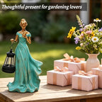 Solar Garden Statue Outdoor, Fairy Angel Statue Holding a Lantern - Image 5