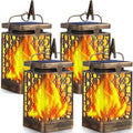 TomCare Solar Lanterns Outdoor, Flickering Flame Hanging Lights, 4 Pack by TomCare