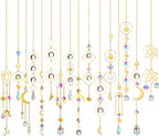 Ysleen 16 Pcs Hanging Crystals Suncatcher for Window with Chain, Rainbow by Ysleen