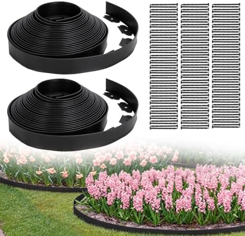 Landscape Edging Border, 2 in x 100 ft No Dig Garden Border, 150 Spikes by Unknown