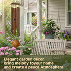45" Large Wind Chimes for Outside, 6 Thick and Bold Aluminum Tubes - Image 5
