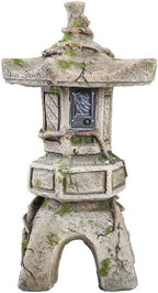 Buddha Statue,Garden Solar Ornament Japanese Pagoda, Outdoor Decor Sculpture Lantern Decor Buddha by Unknown