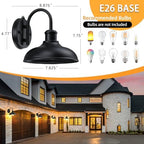 Dusk to Dawn Gooseneck Outdoor Light Fixtures, Farmhouse Barn Lights - Image 5