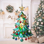 Mosaic Style Christmas Ornaments Tree Acrylic Suncatcher by AVAGAN