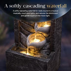 29.1" H Modern Outdoor Water Fountain, 5-Tier Waterfall with LED Lights - Image 4