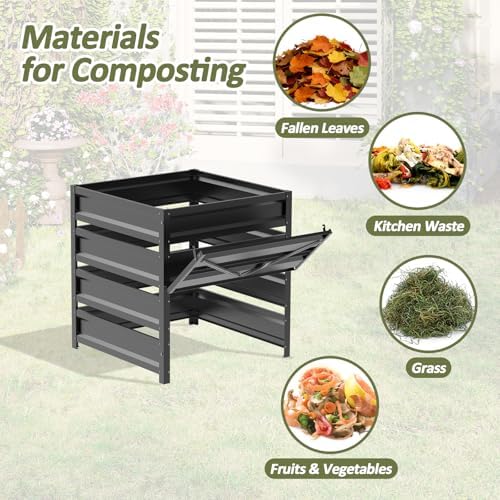 Compost Bin Outdoor -170 Gallon Metal Mesh Rust-Proof Coating Composter - Image 5