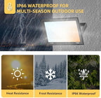 210W LED FloodLights Outdoor 2 Pack, 3CCT 3000K 4500K 6000K Selectable, 25000LM Dimmable, IP66 Waterproof, Outdoor Security Flood Lamp for Backyard, Garage, Court - Image 4