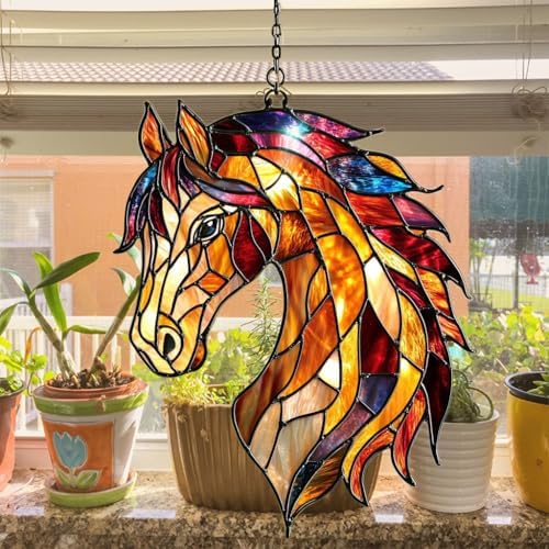 Radiant Horse Mosaic Effect Acrylic Suncatcher - Image 4