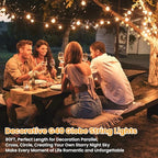 Bosceos 80FT Outdoor G40 LED Globe String Lights Dimmable Waterproof - Image 5