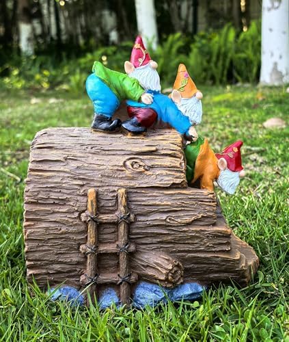 Decorative Gutter Downspout Extensions Statue,3" x 4" Downspout Extension Sculpture,Gnomes Decorative Rain Gutter Downspout Extension Figurine Decor Sculpture for Lawn Yard - Image 4