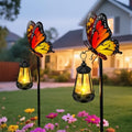 Solar Lights Outdoor 2 Packs 32.28in Garden Butterfly with Solar Lights by EDOF