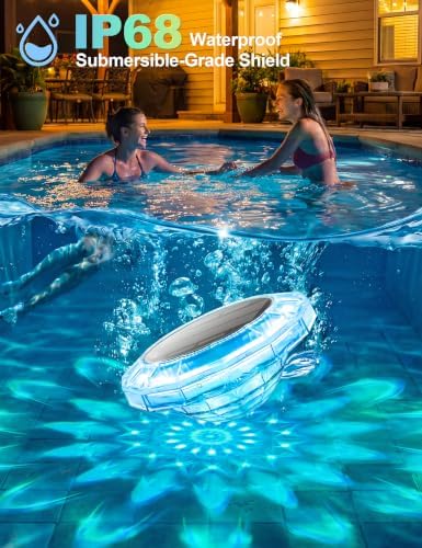 APONUO Solar Pool Lights,IP68 Pool Solar Lights,Floating Pool Lights 2 Pack - Image 3