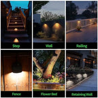 Low Voltage LED Step Lights - Warm White & Daylight White Selectable, Landscape 12V Deck Lights Outdoor, Hardwired IP65 Waterproof Aluminum Black for Wall Garden Handrail 12 Pack - Image 6