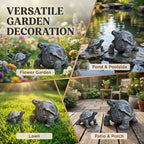 2 Pcs Turtle Outdoor Statue, Tortoise Garden Figurine, Resin Garden Turtles Outdoor Decor for Patio, Lawn, Yard, Pond, Housewarming Mom Gifts - Image 5