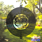 Personalized Wind Spinner Sublimation Hummingbird Custom Name Flowers Metal Art Laser Cut Design 3D Decor for Garden Yard Outdoor Indoor Lawn Patio Porch Birds Lover Presents (Fairy) - Image 4