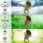 Waterproof Underwater Light 175 Solid Brass 7WMR16 LED Bulb Pond Submersible Waterfall Pool Fountain Light for Beautiful Bright Long Lasting Home Garden Patio Pool - Image 3