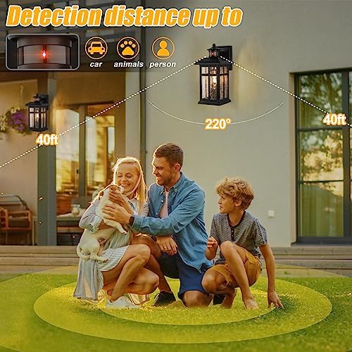 Brilvibera Outdoor Wall Light Motion Sensor, Dusk to Dawn Outdoor Lighting - Image 4