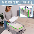 VENO 10 Pack Clear Extra Large Moving Bags & Storage Totes, Heavy Duty Organizer with Reinforced Handles & Strong Zippers for Clothes, College Dorm Essentials, Moving Supplies - Image 2