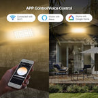 Wall Washer Light – Smart LED Landscape Spotlights with 6CCT Adjustable Color Temperature, Dimmable 1%-100%, Waterproof IP65, RF Remote & App Control, Timer Function, Easy Installation - Image 4