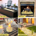 GasSaf 1/4 Inch Gold Fire Glass Reflective Tempered Fireglass, 20 lb - Image 4