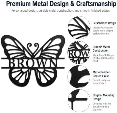 Custom Metal Sign Customized Metal Butterfly Wall Decor Sign Butterfly Wall Sign - Image 4