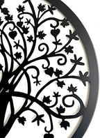 Bellaa 20193 Metal Wall Decor Tree Circle of Life Birds Nature Round Sign Indoor Living Room Rustic Art Outdoor Garden Patio Decor - Image 5