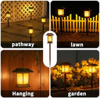 6Pack Solar Pathway Lights Outdoor with Flickering Flame, IP65 Waterproof, Solar Flame Lights with Hook, Upgraded 1000mAH Battery, Up to 12Hrs, Auto On/Off, Decor for Garden, Walkway - Image 5