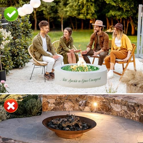 20 Pounds Fire Glass 1/4 Inch High Reflective Tempered Firepit Glass - Image 6