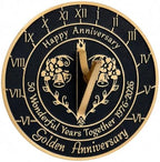 50th Golden Wedding Anniversary Sundial with Stand 50th for Couples 1976-2026 Metal Garden Decor Outdoor Indoor Sun Clock 6.5 Inch - Image 5