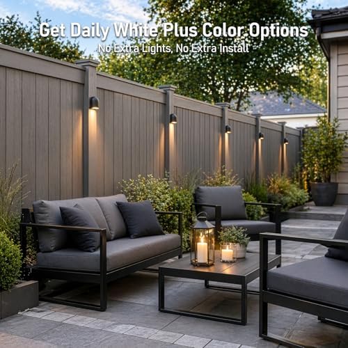 LEONLITE 6-Pack RGBCW Low Voltage LED Deck Lights, Color Changing - Image 3