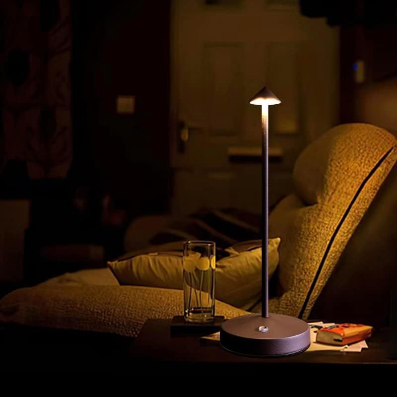 Cordless Table Lamps,Rechargeable Led Touch Bar Lamp, Portable Battery Desk Lamp,2 Level Brightness Dimmable Night Light,Minimalist Design, for Living Room/Restaurant/Couple Dinner/(Rust) - Image 5