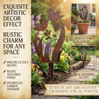 Bird & Wildflower Metal Garden Stake, Outdoor Yard Decor Art Stakes (2PCS) - Image 4
