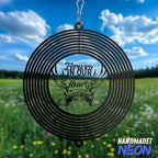 Personalized Wind Spinner Sublimation Hummingbird Custom Name Flowers Metal Art Laser Cut Design 3D Decor for Garden Yard Outdoor Indoor Lawn Patio Porch Birds Lover Presents (Memorials) - Image 3