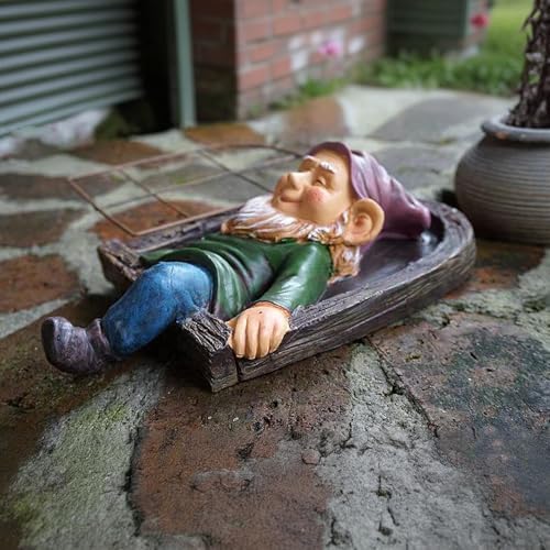 Elenon Gnome Big Tree Faces Garden Decor, 13 inch Gnome Coming Out of Tree Outdoor Decorations, Fairy Elf Hugger Whimsical Peeker Sculpture Yard Patio Art - Image 5