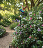 Regal Art & Gift Rocker Hummingbird Garden Stake, Colorful Metal Stake, Rocking Design, Glossy Metallic Finish, Weather & Fade Resistant, Ideal Garden Decor, Purple, 8.5"L x 5.75"W x 42.75" - Image 3