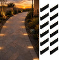 LUMENGY Slim Paver Light 0.5x9 Inch (0.55x8.85), for Driveway, Pathway, Walkway and Paver Borders, 2700K Glare-Free Linear Lighting, IP67 Waterproof, 12V, Drive-Over Rated, 12-Pack by LUMENGY