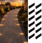 LUMENGY Slim Paver Light 0.5x9 Inch (0.55x8.85), for Driveway, Pathway, Walkway and Paver Borders, 2700K Glare-Free Linear Lighting, IP67 Waterproof, 12V, Drive-Over Rated, 12-Pack by LUMENGY