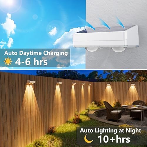 VOLISUN Solar Fence Lights Outdoor 16 Pack, 50Lumen RGB Color Changing - Image 4